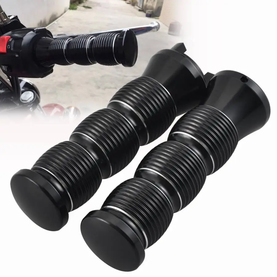 Motorcycle Aluminum Black Metal Hand Grips Handlebar Grips For Indian