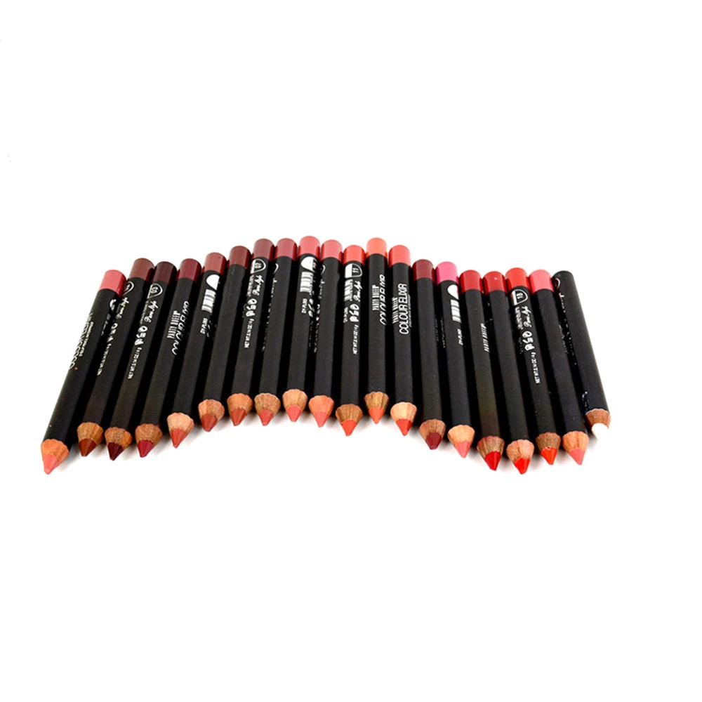Aush 18 цветов деревянный карандаш для губ оптом Многоцелевой Водонепроницаемый шелковистый карандаш для губ помада ручка