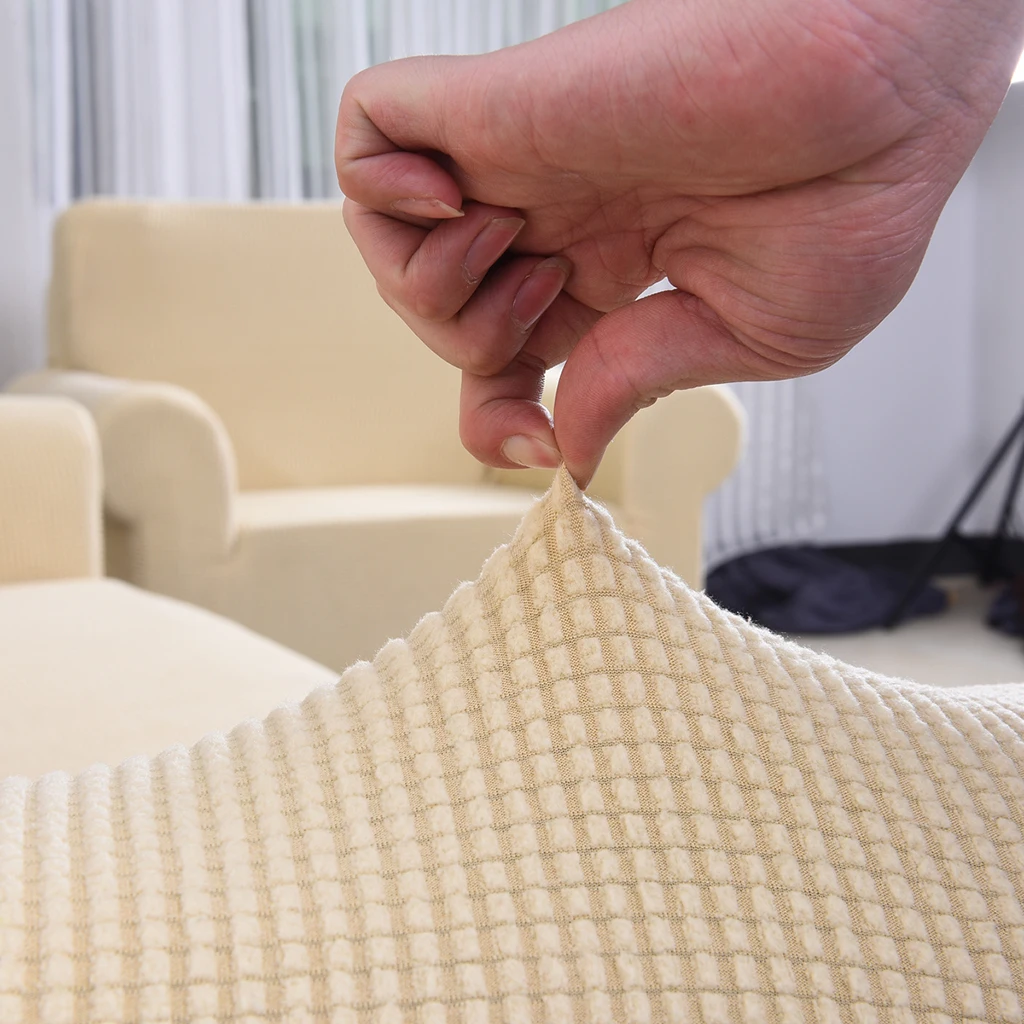 Stretchy Sofa Futon Seat Cushion Covers Couch Slipcover Protector Replacement Solid Color