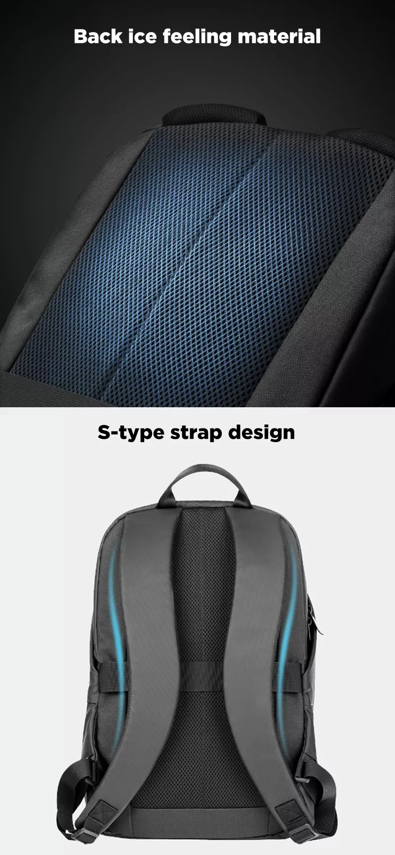 Новейший Простой повседневный рюкзак Xiaomi, 20 л, большая емкость, 450 г, супер-светильник, инновационный водонепроницаемый рюкзак для ноутбука с боковыми карманами
