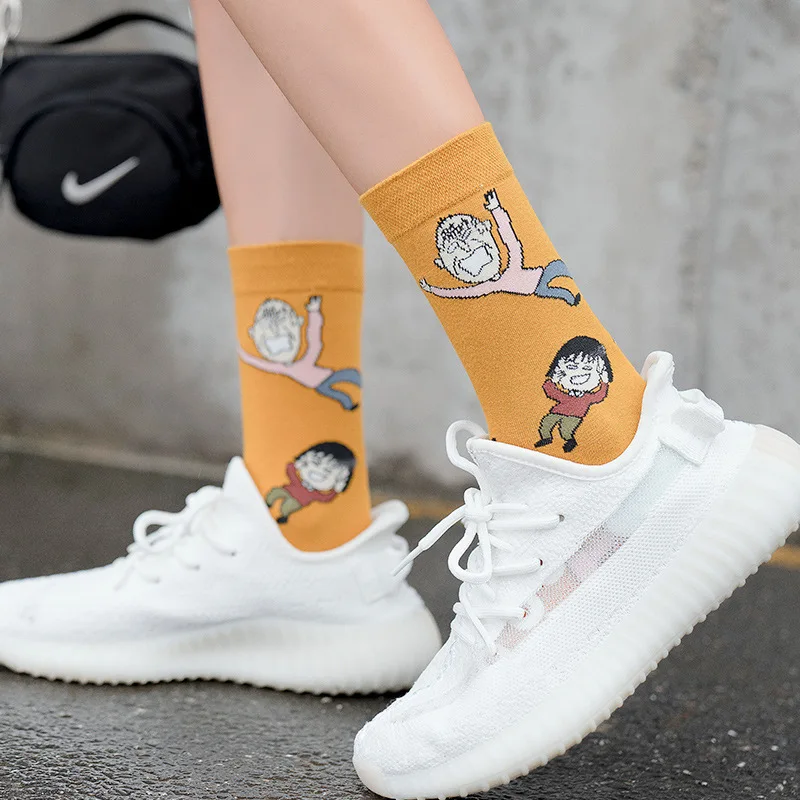 Dreamlikelin забавные носки женские Харадзюку с рисунками из мультфильмов Chibi Maruko милые носки хипстерские женские носки для скейтбординга