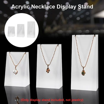 

3PCS Jewelry Shelf Pendant Necklace Chain Earring Bust Neck Plastic Display Stand Showcase Bracket Boutique Storage Organizer