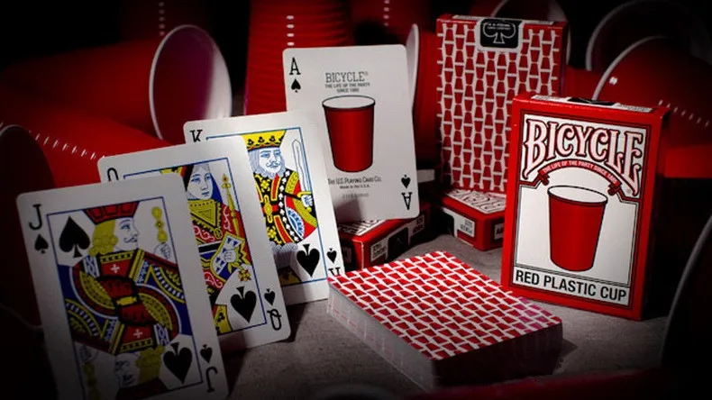 Велосипед Красный пластиковый стаканчик игральные карты волшебные карты коллекционные покер волшебные карты игры фокусы реквизит для мага