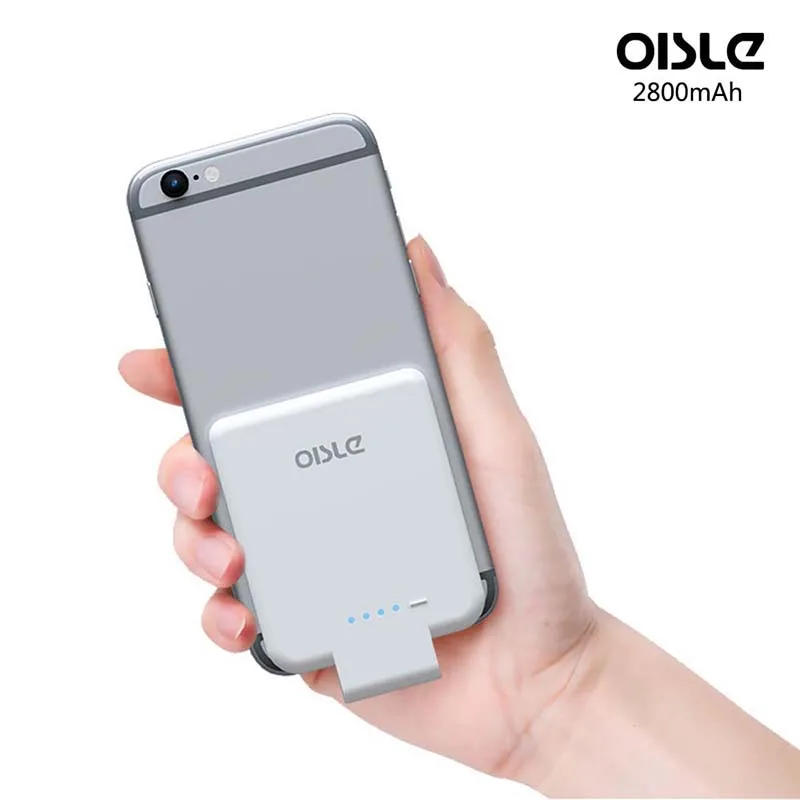 white Потрясающий 2800 мА/ч, Батарея Зарядное устройство чехол для iPhone 8/7/6(s), ультра тонкий Мощность Bank Внешняя батарея резервного копирования переносной заряжающий чехол - Цвет: white