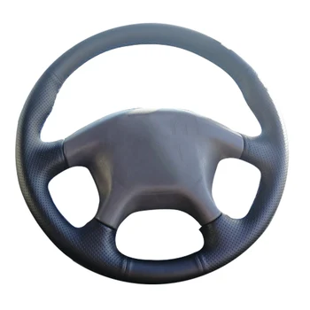 

DIY Genuine Leather Car Steering Wheel Cover For Mitsubishi Pajero Old Mitsubishi Pajero Sport/ Protect Steering-wheel