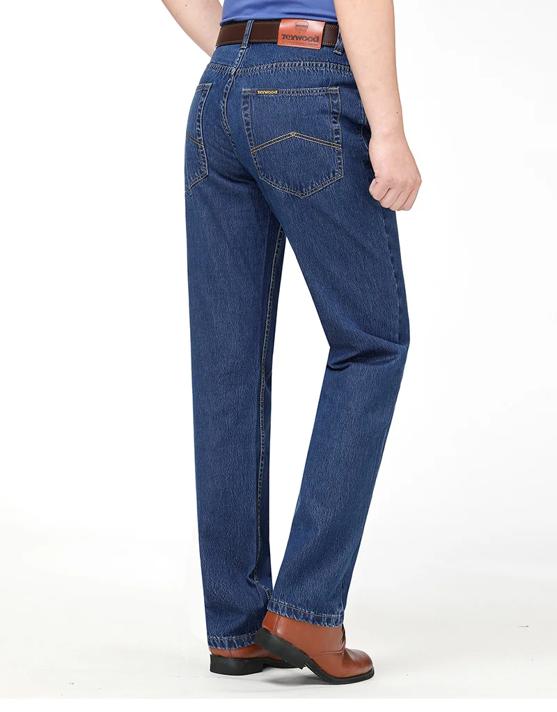 Новые мужские прямые джинсы хлопок классические синие джинсовые брюки весна осень качество стрейч хлопок джинсы для мужчин комбинезоны