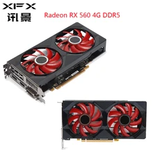 Видеокарта XFX Radeon RX 560 4 ГБ DDR5 Видеокарта AMD видеокарта 4 Гб GPU 128 бит RX560 игровая видеокарта для ПК игровая настольная карта