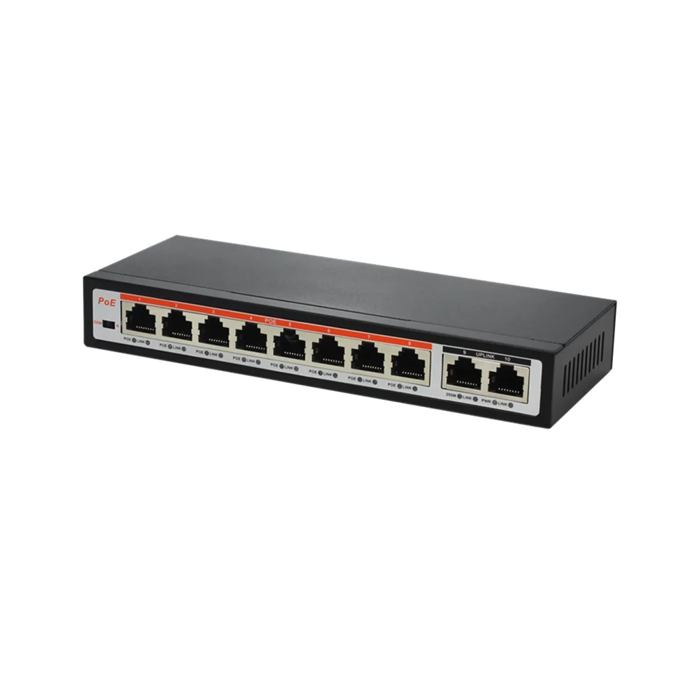 52V сетевой коммутатор питания через Ethernet локальная сеть с 4, 8/100 Мбит/с Порты IEEE 802,3 af/at подходит для IP камера/Беспроводной AP/IP CCTV камера системы