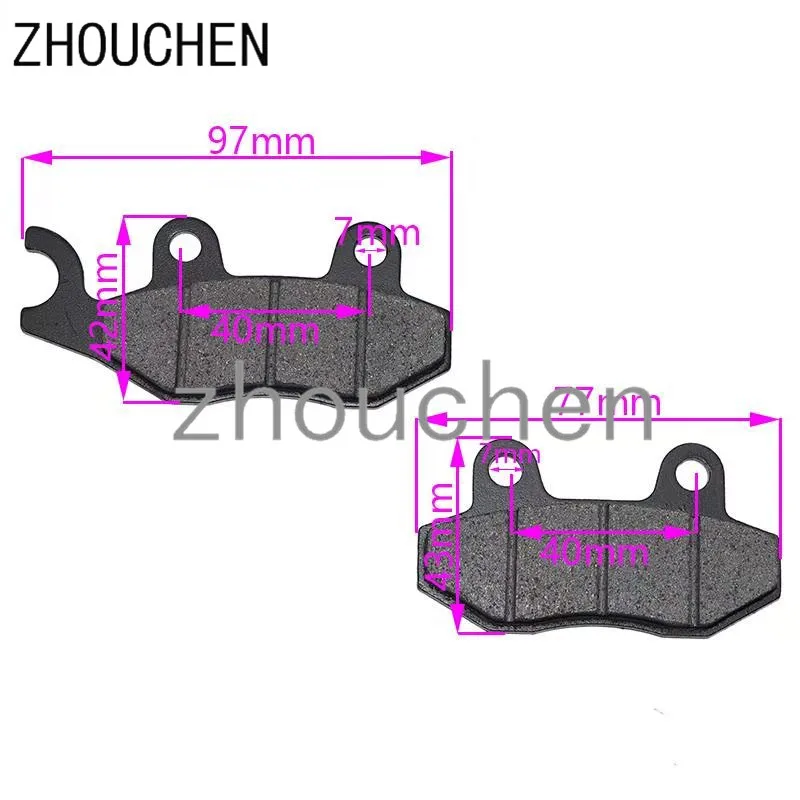 Передние и задние тормозные колодки для мотоцикла Yamaha YFM 700R Raptor 700 2006 2015 YXR450 Rhino YXR