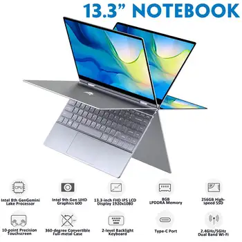 BMAX Y13 Laptop 13.3 inch Intel Gemini Lake N4100 8GB RAM 256GB ROM SSD LPDDR4 1920 *1080 IPS Win 10 Ultra-Thin Notebook