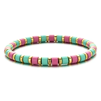 

New Luxury Minimalist Beads Bracelet Beads String Bracelets for Women Femme Boho Mixed Color Fashion Wristband Jewelry