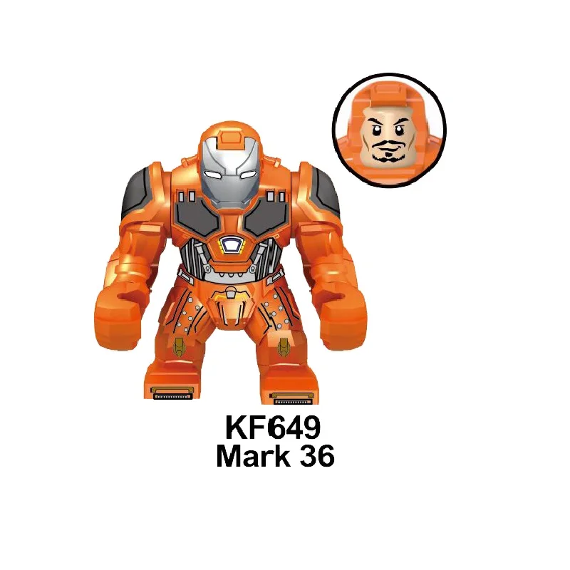 KF649 20Pcs No Box 20 шт. строительные блоки Супер Герои кирпичи Бэтмен Супермен Черная пантера флэш Тор Росомаха фигурки для детей игрушки KF6077 - Цвет: KF649 20Pcs No Box