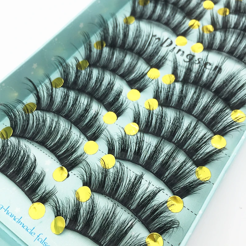 Description Picture 4 of item10/5pairs natural false eyelashes fake lashes long makeup 3d mink lashes eyelash extension mink eyelashes for Makeup tools New