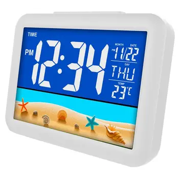 

Color Screen Digital Calendar Alarm Clock Large Screen Electronic Clock Home Decor Desktop Clock Children Clock Pro