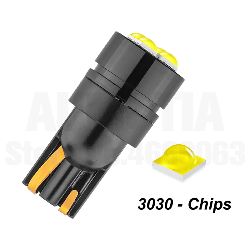 500x T10 светодиодный 194 W5W 4 3030 светодиодный Авто отложным воротником сбоку номерной знак светильник лампа габаритного огня AC/DC 12V