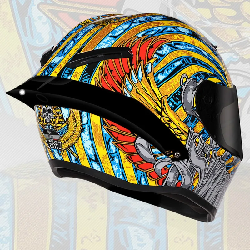 Полнолицевой шлем для мотоциклистов, шлемы для гонок, шлем для мотоциклистов, мотоциклетный шлем для мотокросса, КАСКО M, L, XL, XXL, матовый черный