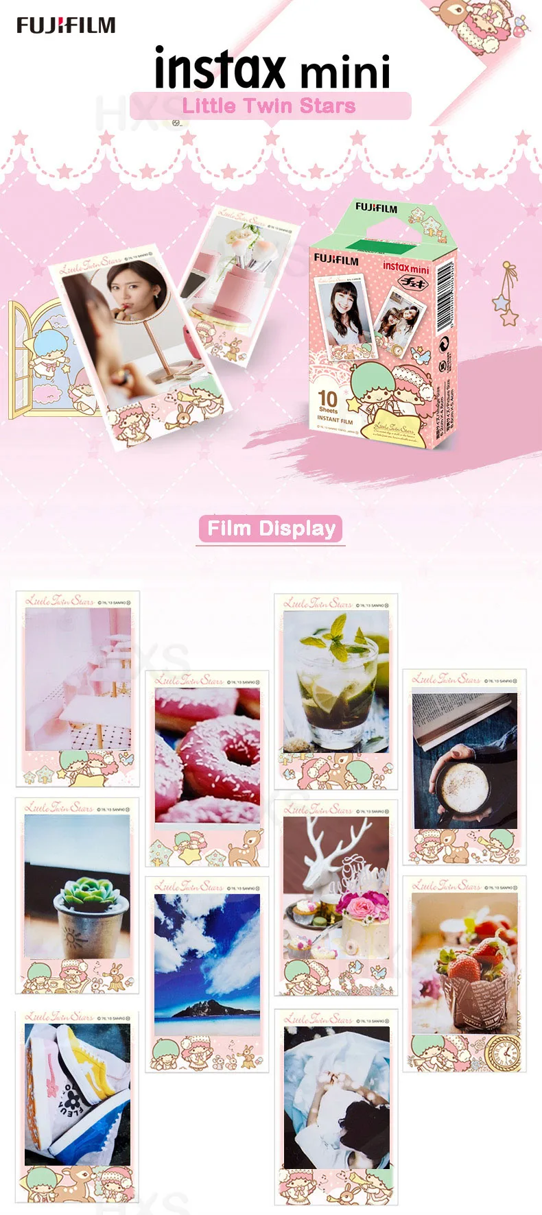 Fujifilm Instax Mini folhas de filme instantâneo,
