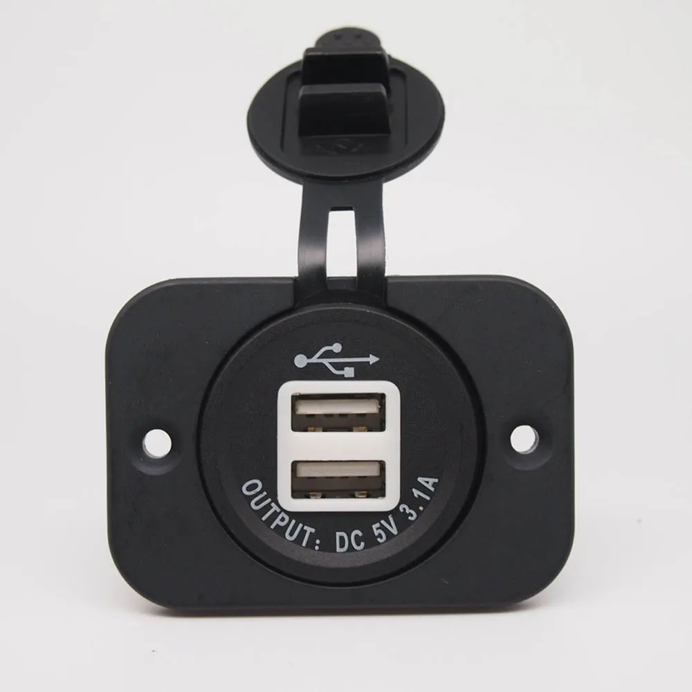 3.1A водонепроницаемое автомобильное зарядное устройство с двумя usb-портами для зарядки iPhone, розетка, адаптер питания, автомобильный стиль# BL35