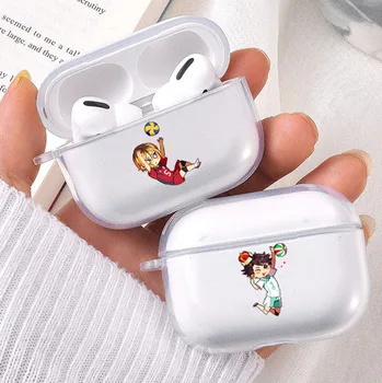 

Haikyuu!! Sugawara Oikawa Kuroo Kenma Earphone Case For Apple Airpods Pro Transparent Protective Shell For Airpods 3 Cover