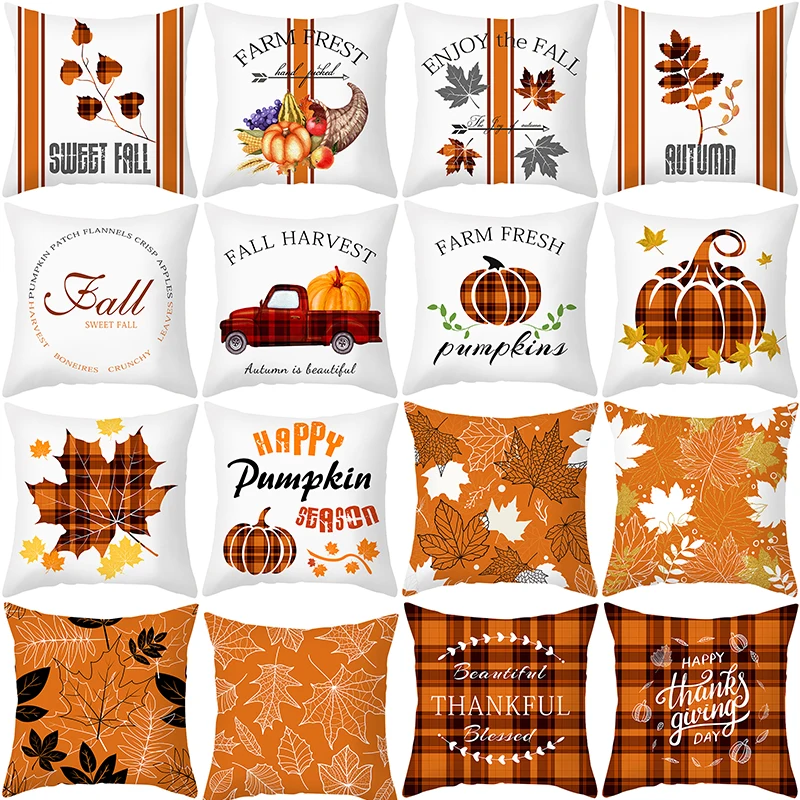 

Thankful Blessed Pillowcase Decorative Sofa Cushion Case Bed Pillow Cover Fall Decorations For Home Cushion Cover Pillow Case