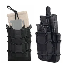 Военный подсумок, сумка-картридж, нейлоновая тактическая Одиночная винтовка, кобура для пистолета, чехол для пистолета, Molle Mag Pouch, аксессуары для охоты