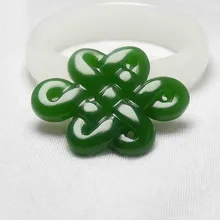 Китайский зеленый нефритовый узел полый кулон ожерелье очаровательные ювелирные изделия Модные аксессуары ручной работы женский амулет на удачу