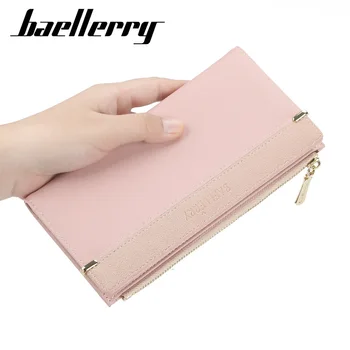 

2020 DESIGN Long Women Wallets Top Quality Sequined Female Purse PU Leather Card Holder Zipper Brand Wallet For Girl