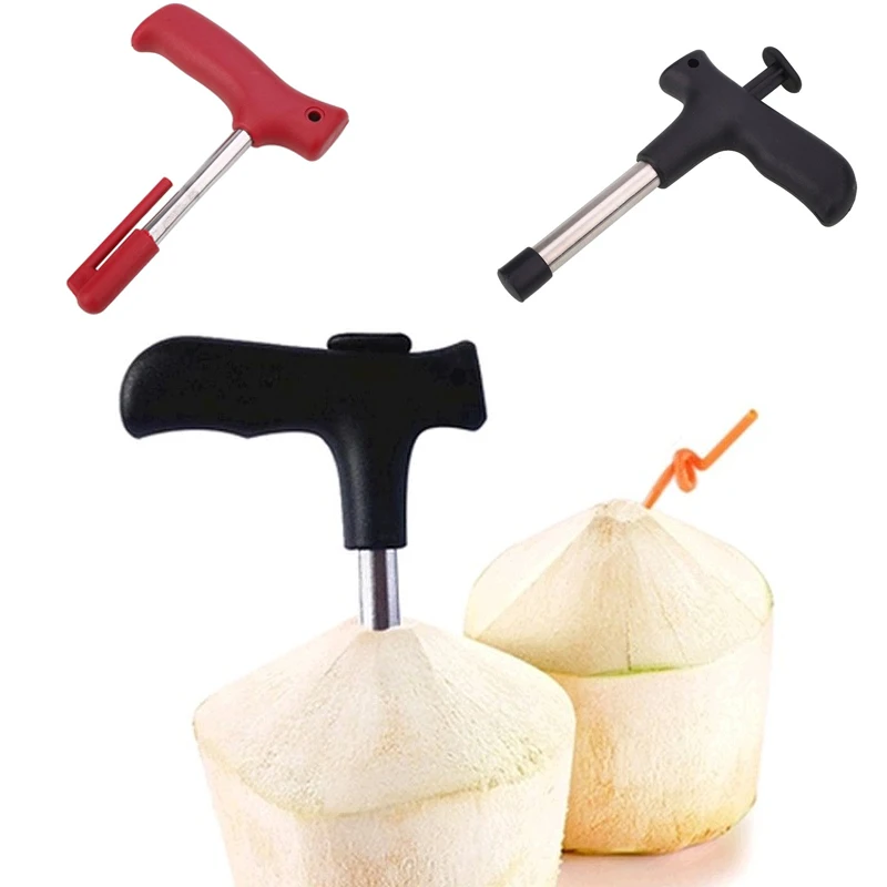 Portable Open Coconut Fruit Knife Drill Holes Opening Juice Tool Convenient