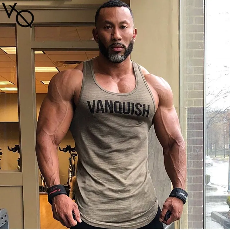 Muscle Brother, летняя новинка, Стильная мужская сетчатая быстросохнущая футболка, мужская спортивная, для фитнеса, повседневная, без рукавов, дышащая, с коротким рукавом