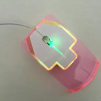 

Colorful Light Mouse 3 Button Ergonomic Transparent 1600DPI Wired Optical USB Mouse мышь беспроводная мышка беспроводная