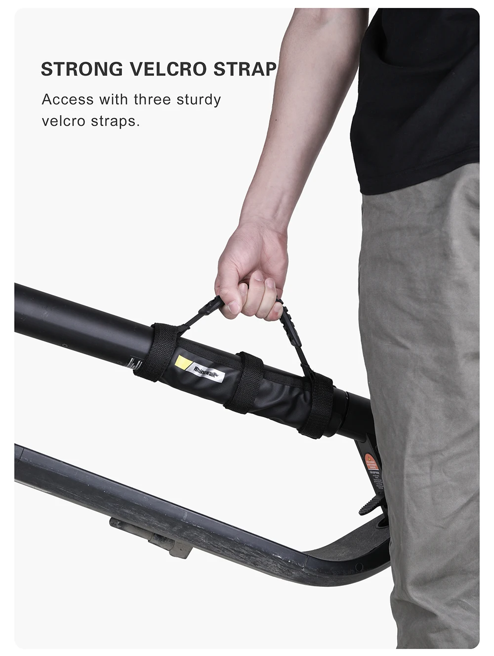 Poignée De Transport Pour Scooter Ou Vélo Pliant – Sangle Noire 25 Cm – Accessoire Pratique