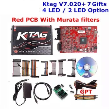 

Online EU Red KTAG V7.020 Master V2.23 No Token Limit 4 LED K-Tag 7.020 7020 ECU Programmer Car Truck Tractor Tuning Tool