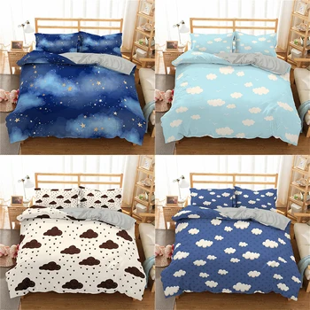 

Homesky Clouds Pattern Bedding Sets Starry Sky Duvet Cover Set Comforter Bedding Set Home Textile King Queen Size Bedclothes