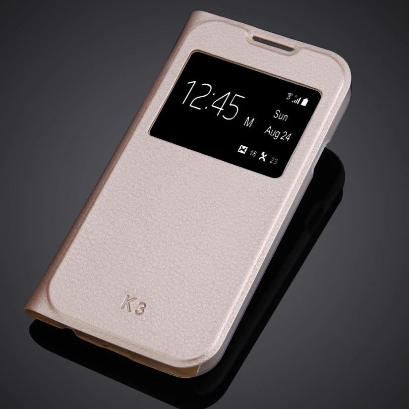 k3 Cover Case For LG K3 Lte K100 K100DS LS450/ 4.5&quot Flip PU Leather case Phone cover view window | Мобильные телефоны и