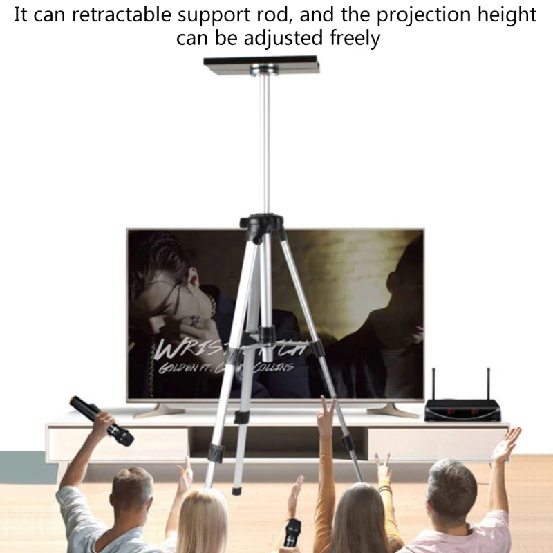Aluminum Universal Projector Tripod Stand Multi-Function Equipment Mount Adjustable Height Suitable for Home or Stage 5