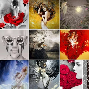 

50x50 diamond painting 5D Full Square embroidery mosaic Cross Stitch Sexy woman DIY Wall Sticker home Decoration festival