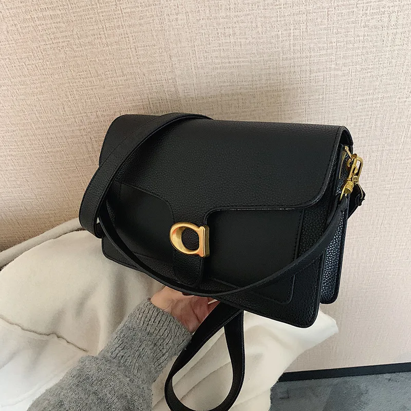 

Korean-style Joint Square Sling Bag 2019 Winter New Style WOMEN'S Bag Casual Shoulder Bag Contrast Color Bag
