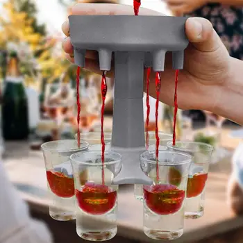 

6 Shot Glass Dispenser Holder Carrier Caddy Liquor Dispenser Party Beverage Drinking Games Bar Cocktail Wine Quick Filling Tool