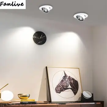 

10pcs AC 85-265V LED Angle Adjustable Rotating Light Foldable Downlight Lights Aluminum Lampshade