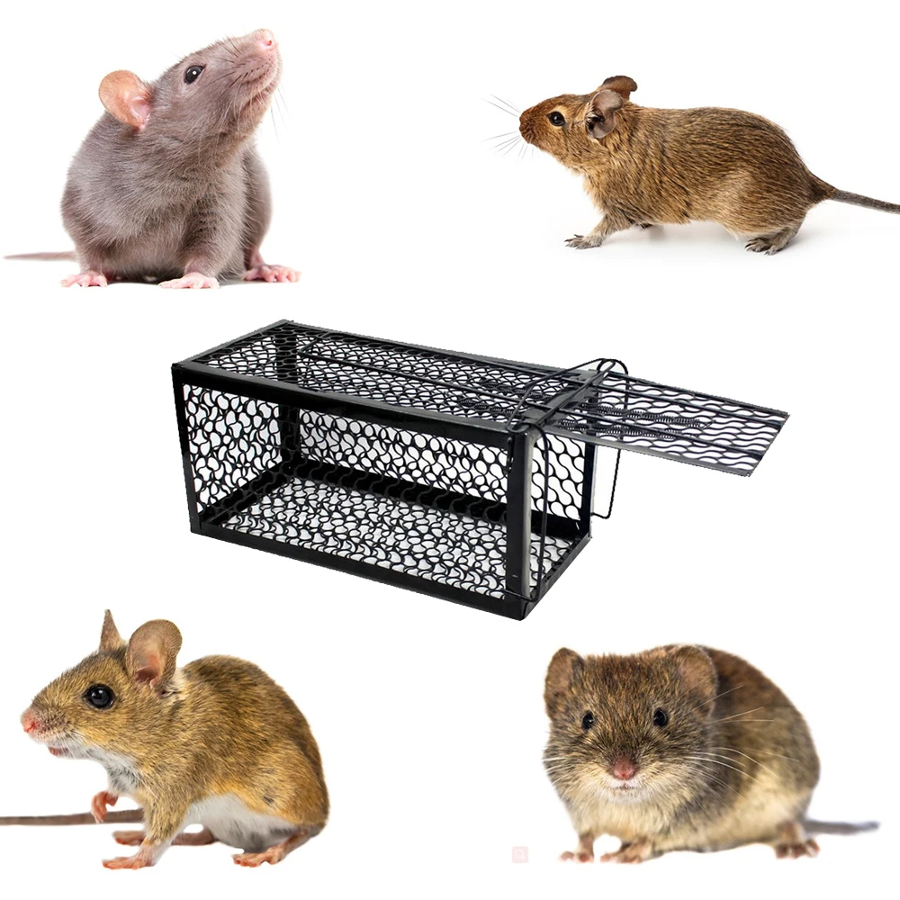 Qiterr Trampa para Ratones 14 12 cm Jaula para trampas de Ratas Pequeñas plagas de Animales Roedor Control de ratón Captura de Cebo 27