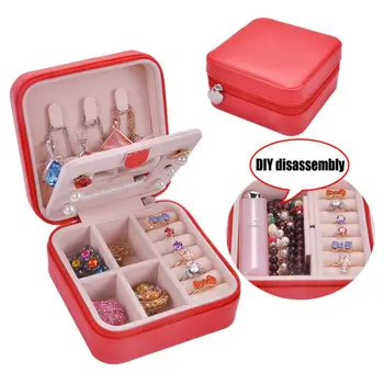 

Multifunctional Double-layer Jewelry Box Waterproof Imitation Leather Case