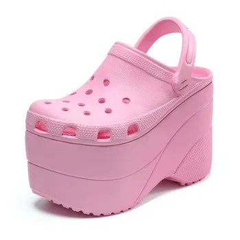 

Cake hole shoes female 2019 summer new England version thick platform wedge with non-slip flat bottom high heels women