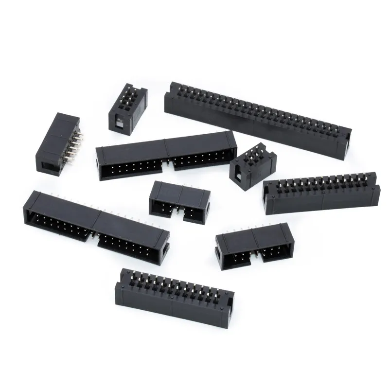 Tomada Idc 10 14 16 20 26 30 34 40 50 Pinos 2x 40p 50pin Reto Macho Shrouded Pcb Cabeçote Jtag de Caixa de 2.54 mm Dc3 100 Peças