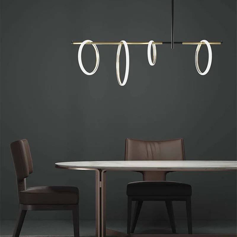 

New minimalist halo ring magnetic absorption led ceiling lamp floor lamp designer model room dining room decoration lamp