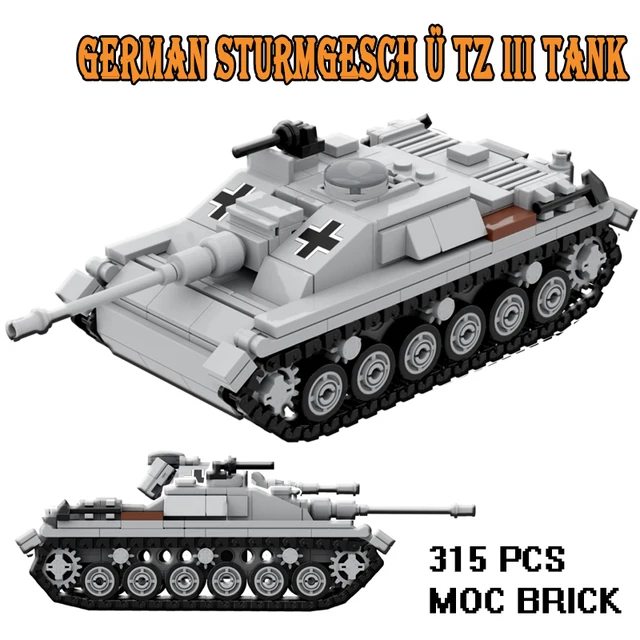 WW2 German Military Battle Tank Model Building Blocks Technical Blocks Tracked Armored Vehicle Army Soldier Bricks Toys for Boys 5