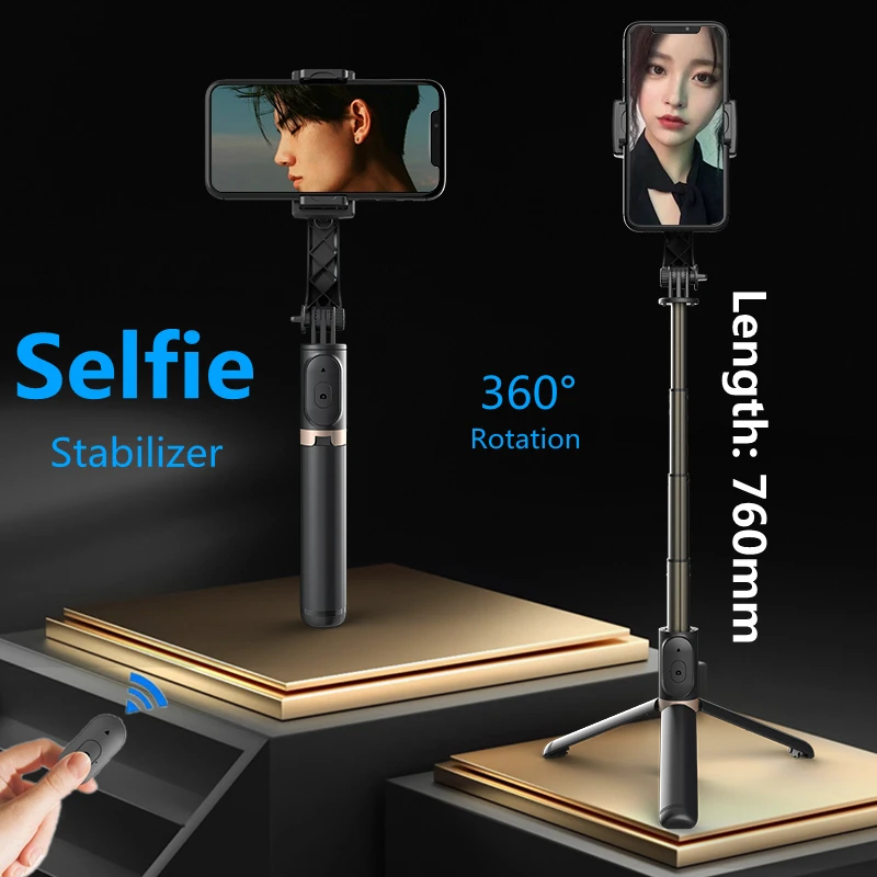 Bluetooth Selfie Stick Gimbal Stabilizers Expandable Handheld Monopod