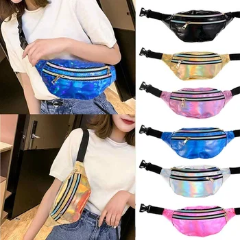 

Waist Packs Holographic Fanny Pack Waist Pack Women's Laser Chest Waist Bag Women Belt Bag Bum Bag 2019 New
