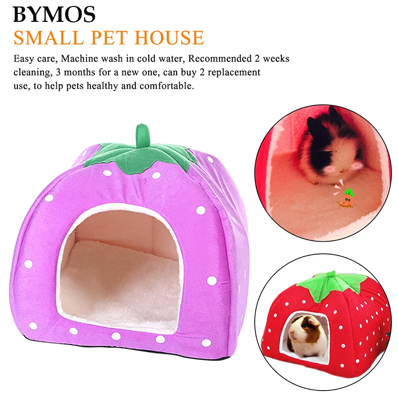 

Red House Nest Small Pet Animal Guinea Pig Hamster Bed House Nest Winter Warm Squirrel Hedgehog Rabbit Chinchilla Rat Bed
