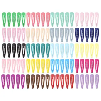 

Hair Clips (100-Pack 20 Colors) Non-Slip Snap Barrettes for Girls Women Toddlers Kids - 2 Inch