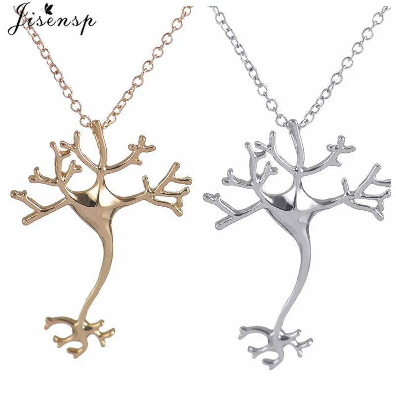 Jisensp Fashion Science Jewelry Hippie Neuron Brain Nerve Cell Necklace Colar Boho Geometric Necklaces Ladies collares for Women | Украшения